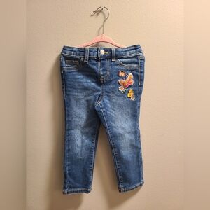(3/$10) 3T Girls, Jumping Beans, Embroidered Butterfly Jean Pants